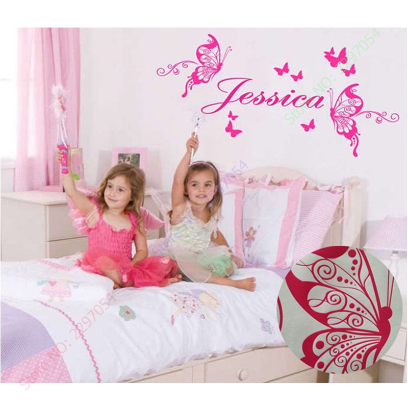 Vinilo de mariposas con nombre - Baby Girl Nursery Quotes reseña y precio