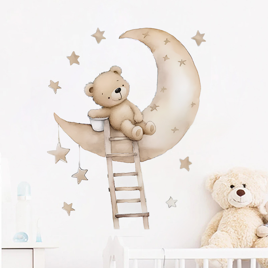 Lindo oso estrella nube pegati - Baby Nursery Decor Girl reseña y precio