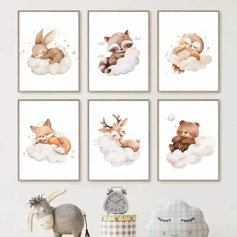 Pintura en lienzo de animales  - Baby Nursery Frames reseña y precio
